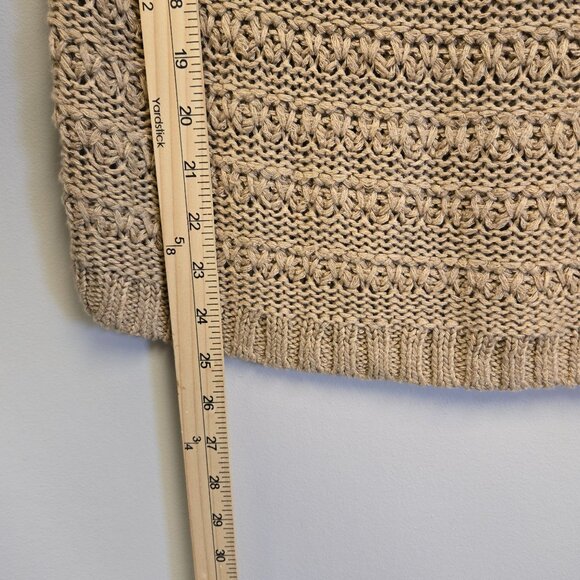 Talbots Petite Linen Short Sleeve Knit Top Size SP Beige Boho Nautical Beachy Co - Picture 8 of 8